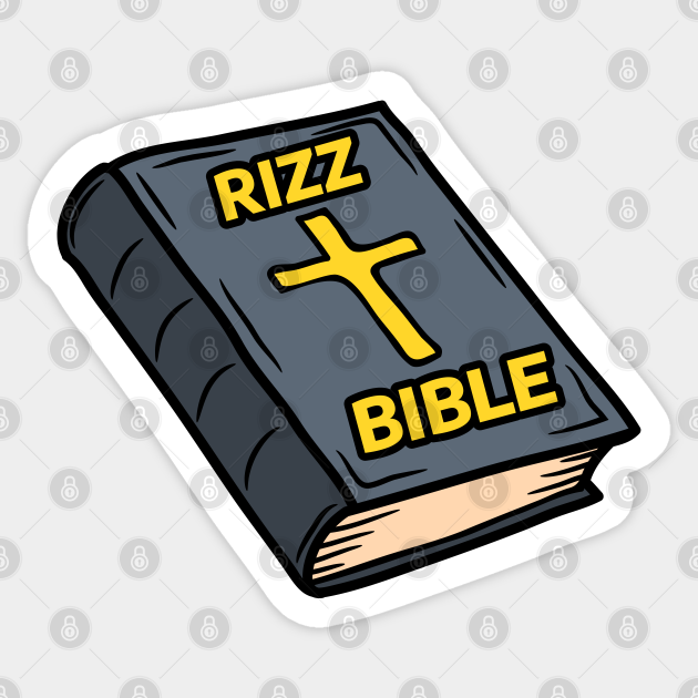 Rizz Bible Rizz Sticker TeePublic